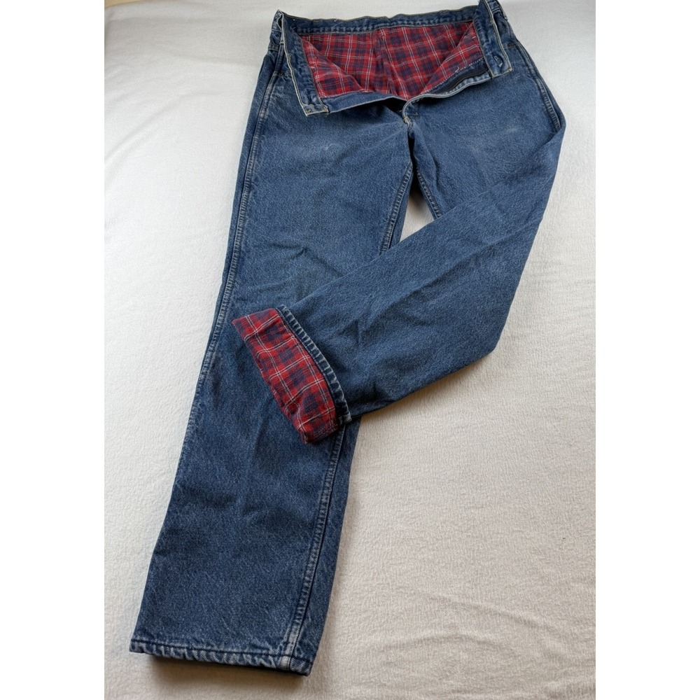 Vintage 70s Oshkosh B Gosh Flannel Lined insulated Denim Jeans 36x32